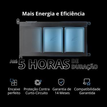 Imagem de Bateria para Notebook Dell Inspiron 5379 - BestBattery, Preto