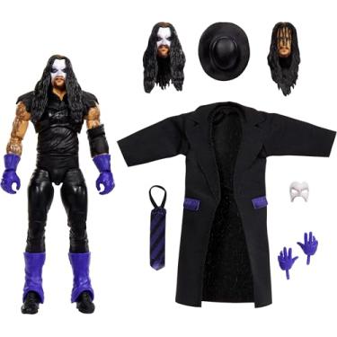Imagem de Conjunto de bonecos e acessórios Mattel WWE Legends Ultimate Edition, Undertaker, 15 cm, colecionável com cabeças e mãos trocáveis