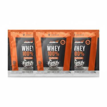 Imagem de Kit 3 whey protein 100% 21g proteina creme de coco sache - NEW MILLEN