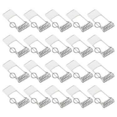 Imagem de Clipes de mola para luz descendente de 40 x 20 mm, pacote com 30 acessórios de iluminação embutida de diodo emissor de luz, grampos de fixação para lâmpada de teto, branco