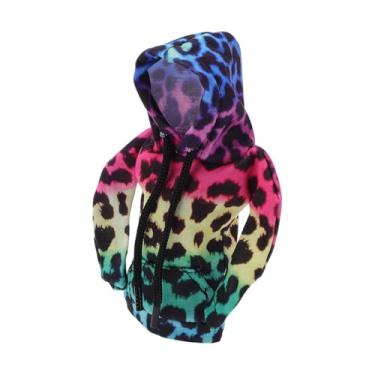 Imagem de Capa de alavanca de mudança de marchas para carro, SUV, caminhão, automotivo, manual, manopla protetora, estampa de leopardo, colorido, preto, 1 peça 17 x 11,5 cm poliéster