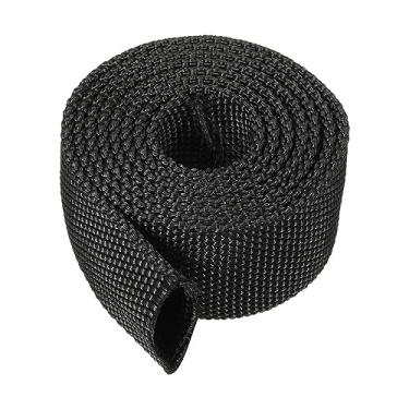 Imagem de Mangueira protetora de nylon de 1,8 cm de diâmetro de 1,8 cm, capa de cabo de proteção para soldagem, mangueira hidráulica de tocha Tig, preta