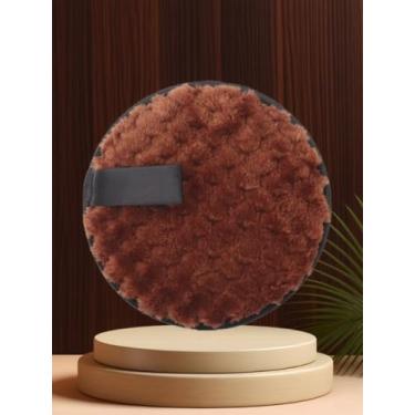 Imagem de Esponjas redondas de limpeza facial, grande, design plano, esponjas cosméticas de spa para máscara esfoliante facial, remoção de maquiagem, marrom