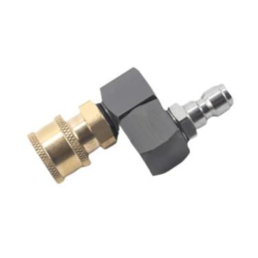 Imagem de Stgfyxgs Conector giratório para lavadora de alta pressão, acessório adaptador para lavadora de alta pressão, rotação de 360 ​​graus, Cabeça de Cobre Preto