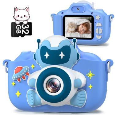 Imagem de Câmera infantil Gofunly 20.0MP HD 1080P IPS com tela 32GB azul