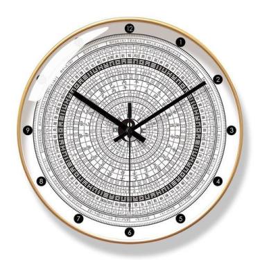 Imagem de Relógio de parede Yin Yang Bagua Relógio de quartzo silencioso de 30 c