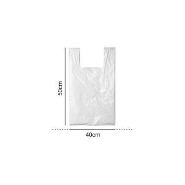 Imagem de Sacola Plástica Branca Polietileno Reciclado 40x50 Pct 5kg - Higipack