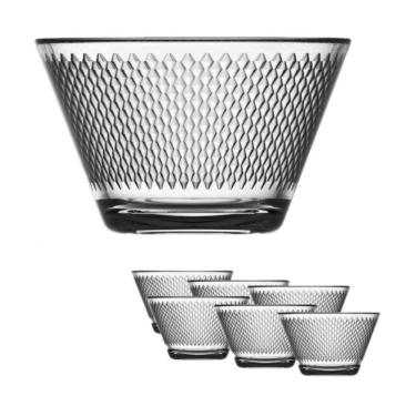 Imagem de Conjunto 18 Bowl Vidro Alta Qualidade 300Ml Design Zig Zag