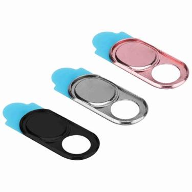 Imagem de Cryfokt Adesivo de Câmera Com Tampa de Lente de Metal para Proteção de Privacidade da Webcam para Tablets de Smartphone - Fino e Fácil de Usar, Ideal para Indivíduos e Empresas (Prata preto rosa cor