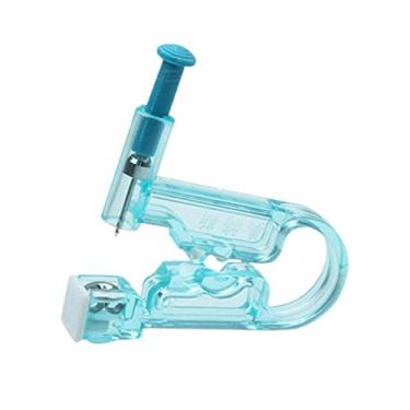 Imagem de barenx Piercing de orelha sem inflamação, sem dor, pistola de pregos punk, portátil, hipoalergênica, autoperfurante, descartável, indolor, profissional, para homens de salão - Branco L: id