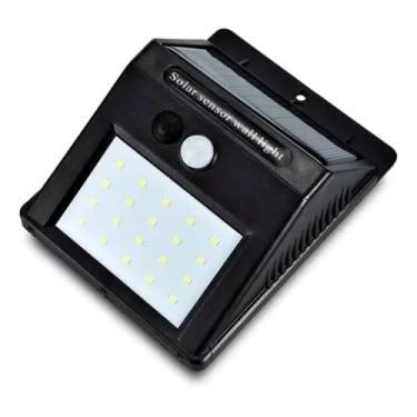 Imagem de Luminária Solar de Parede com 30 LEDs, Sensor de Movimento, Preto, IP65 à Prova D'água, 12,4x9,5x4,7cm, 270 Lúmens, Bateria 1200mAh, Autonomia 12h