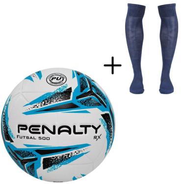 Imagem de Kit 01 Bola De Futsal Penalty RX 500 XXIII + 01 Meião Penalty Storm-Masculino