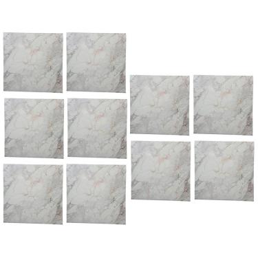 Imagem de Placa Adesiva 3d Marmore Kit 10 Uni Autocolante Papel De Parede Obra Reforma Casa Banheiro Cozinha Varanda Decoraçao