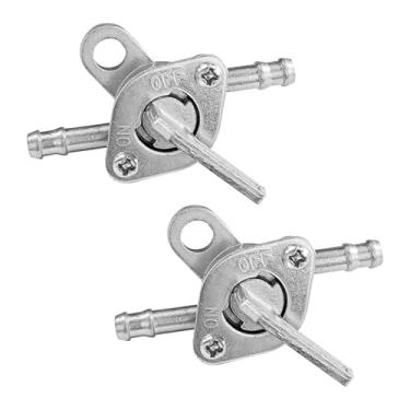 Imagem de HQRNYP Válvula de torneira de tanque de combustível em linha, válvula de desligamento de combustível Petcock, interruptor liga/desliga de gasolina em linha para motocicleta de 6 mm, interruptor de