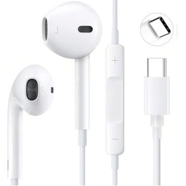 Imagem de Fone de Ouvido Tipo C com Microfone  Compatível com Todos Celulares co