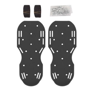 Imagem de Shakven Aerador de grama,Sapatos aeradores de gramado para grama,2X sapatos de aeração com tiras de - Sapatos pré-montados com rebite, ferramentas de gramado arejadas para serviços pesados, arejador