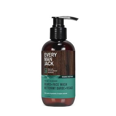Imagem de Every Man Jack Barba + sabonete facial – Fragrância de sal marinho sutil – Limpa profundamente, condiciona e suaviza sua barba e pele embaixo – Naturalmente derivado com óleo de coco, glicerina e coco – 200 g