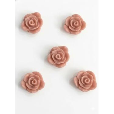 Imagem de Kit 50 Sabonetes Decorativos Rosa em Glicerina Perfumados Essência Mamãe Bebê Lembrancinhas para Aniversário, Batizado, Chá de Bebê e Eventos - Nude