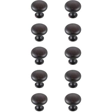 Imagem de Elegante Iluminação Interior Moderna Decoração de Armário/Gaveta Ferragens Cadon 3 cm Diâmetro Bronze Friccionado a Óleo Puxador Cogumelo Multipack (conjunto de 10)