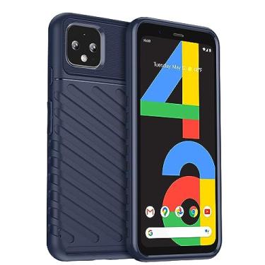 Imagem de Capa para Google Pixel 4a. Fibra de carbono refinada, anti-queda, anti-impressões digitais, proteção integral. A capa do telemóvel é compatível com o Google Pixel 4a