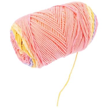 Imagem de Corda trançada de algodão arco-íris de 5 fios para artesanato faça você mesmo, corda de macramê, corda de tricô, adequada para bonecas feitas à mão, travesseiros e cobertores, 30 cores