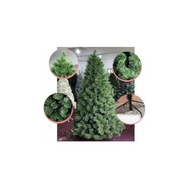 Imagem de Árvore de Natal Nevada, 2,10m de Altura, Verde, 450 Galhos, PVC e Ferro, Base Metálica, Decoração Natalina