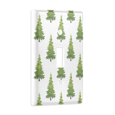 Imagem de Blueangle Capa de placa de parede para interruptor de luz - Capa decorativa para interruptor de luz de árvore de Natal, placa de parede, tamanho 1 - gangue 4,53 x 2,76 polegadas (587)