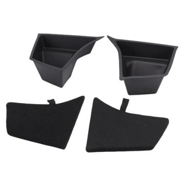 Imagem de Jiawu Caixas de Armazenamento do Porta-malas Traseiro, 2 Peças de Organizador de Porta-malas Com Tampa Acarpetada, Caixa de Armazenamento Lateral de Canto para Mode3 2024-2026