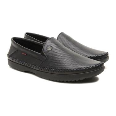 Imagem de Sapatilha Masculina em Couro Preto - Cód 04522 (Preto, BR, Adulto, Numérico, 40)