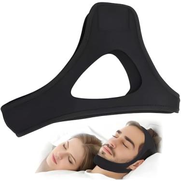 Imagem de Máscara Faixa de Cabeça Ajustável Anti-Ronco – Reduz Ronco, Melhora Sono, Material Confortável, Tamanho Ajustável, Ideal Para Noites Tranquilas