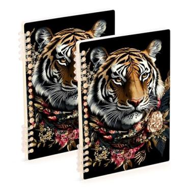 Imagem de Burbuja Cadernos com nome, papel pautado universitário A5 com 60 folhas, fichário para escritório, 2 unidades