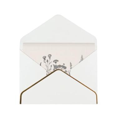 Imagem de SKKNT Cartões de felicitações com estampa botânica de ervas florais para todas as ocasiões, convites de festa de aniversário de casamento, 12,7 x 15,2 cm