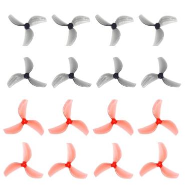 Imagem de 16 PCS RC Propeller Gemfan 45mm 3-Blade Propeller Props with 1.5mm Shaft Hole for RC FPV Whoop Drone Freestyle Quadcopter 8CW 8CCW(4 Pairs Grey+4 Pairs Pink)