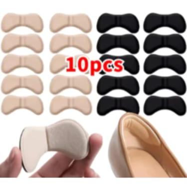 Imagem de Kit 10 unidades Almofada Adesiva para Calcanhar que Proporciona Mais Conforto (PRETO)