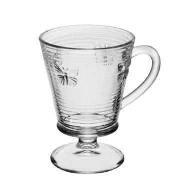 Imagem de Taça De Vidro Para Cappuccino Lines Butterfly Borboleta Wolff 240ml