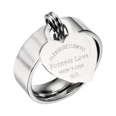 Imagem de Anel De Charme Em Forma De Coração Dourado Rosa Para Mulheres MSX Fore