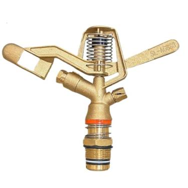 Imagem de Aspersor de impacto de latão completo de 3/10.2 cm, cabeça de aspersão de 360 graus, cabeça de aspersor de gramado, irrigador de jardim, cobertura de grande área, irrigadores de água (latão 3/4)