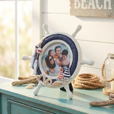 Imagem de Porta Retrato Timão Decoração Casa De Praia Oceano Mar 4x4" - Genérico