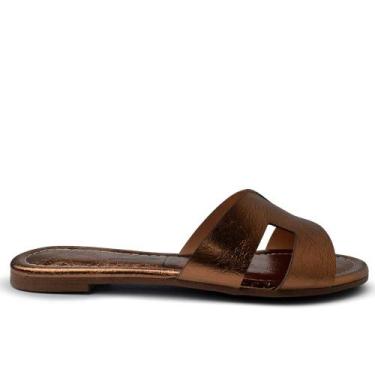 Imagem de Sandália Rasteira Vizzano Feminino 6371.1167, 37, Ocre