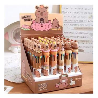 Imagem de Caneta Esferográfica Capivara Renda Extra 36 Unidades 3mm 10 Cores - S