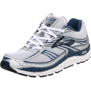 Imagem de Brooks Tênis de corrida masculino Addiction 10 Motion Control, Jeans escuro/Primer Cinza/Prata/Branco, 16
