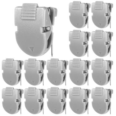 Imagem de Gsbnjuy 15 clipes de cubo para paredes, painel de tecido, plástico, aço inoxidável, clipes de pino de pressão, ganchos de cubículo, painel de tecido, clipe de parede para pendurar fotos, moldura