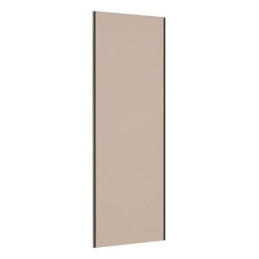 Imagem de Porta de Correr Closet 80cm com Puxador Perfil Inox e Kit Ferragem Pri