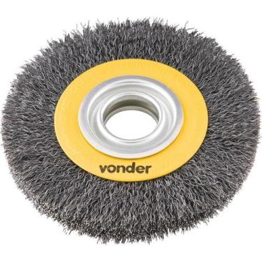 Imagem de Escova Circular Ondulada 6x3/4 Furo 1.1/4 Aço Carbono Poli - Vonder