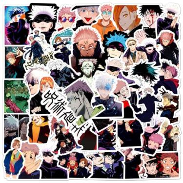 Imagem de 50 adesivos Jujutsu Kaisen para garrafa de água, decalque de vinil à prova d'água para adultos, adolescentes, laptop, skate, telefone, viagem, capa de bicicleta, guitarra, capacete de computador