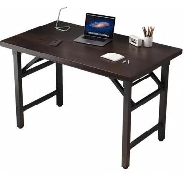 Imagem de Mesa dobravel escritorio tampo madeira 80*50*75cm re275 snel - Uzy