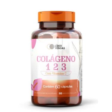 Imagem de Colágeno Tipos 1, 2 e 3 com Vitamina C - 1000mg (1g) - 60 Cápsulas - Suporte para Articulações, Pele, Cabelos e Unhas - Alta Absorção e Pureza