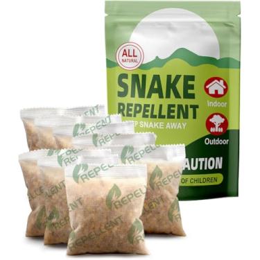 Imagem de Repelente de cobra para uso ao ar livre, repelente de cobra para quintal, seguro para pessoas, animais de estimação e plantas, fácil de aplicar, pacote com 7