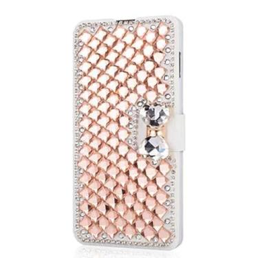 Imagem de HTVJFX Capa de couro luxuosa com suporte e proteção com glitter para iPhone 11 Pro Max (para iPhone 11 Pro Max/ouro champanhe)