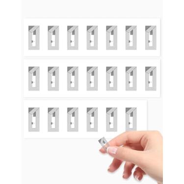 Imagem de Adesivo NFC com chip NTAG215 original, 11 x 21 mm, etiquetas RFID transparentes regraváveis de memória de 504 bytes, adequado para todos os dispositivos e smartphones habilitados para NFC (20 peças)